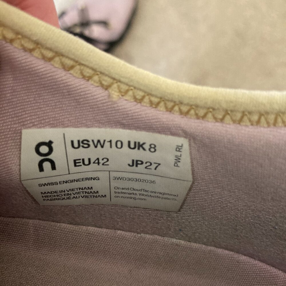 On Running Cloud X 3 AD mauve women's sneakers size 10 - Picture 8 of 8